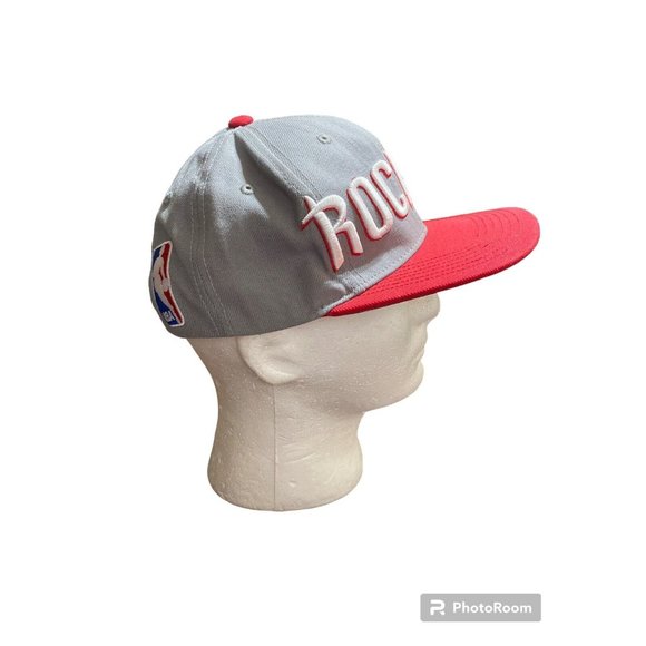 NBA Houston Rockets Hat Youth OSFM Gray and Red - Picture 2 of 6